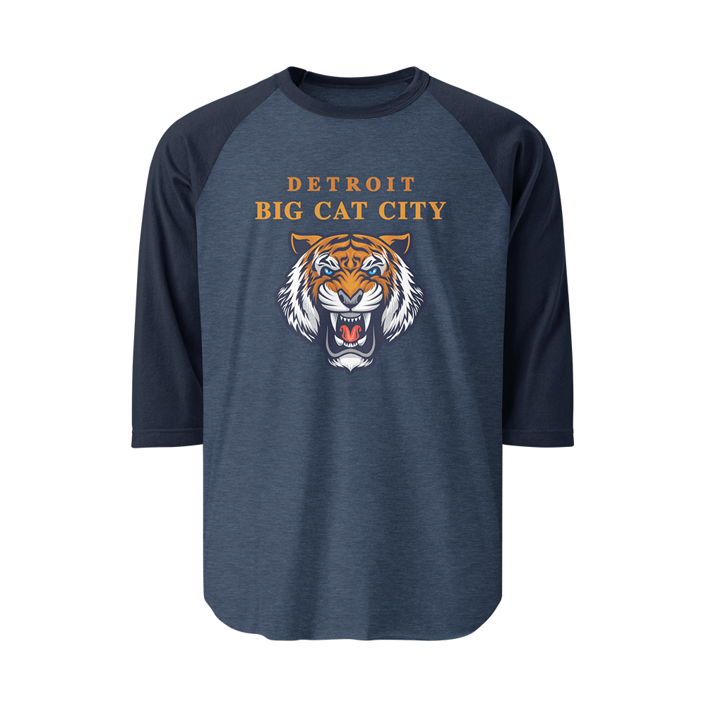 Tiger Roar "Big Cat City" - 3/4 Sleeve Raglan Shirt