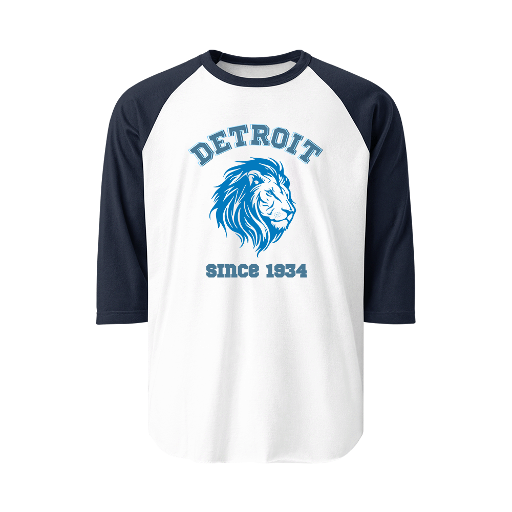 Detroit Lions Since 1934 - 3/4 Sleeve Raglan Shirt