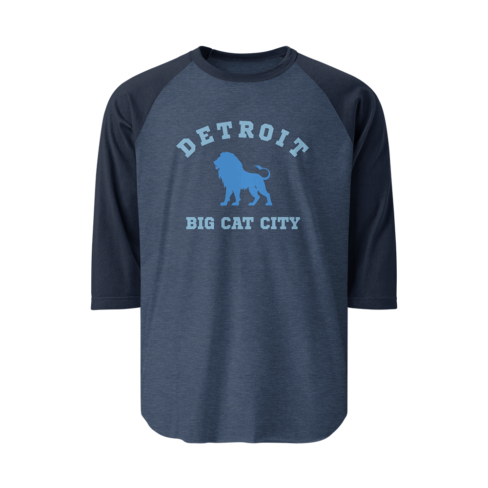 Detroit Lions "Big Cat City" Classic - 3/4 Sleeve Raglan Shirt