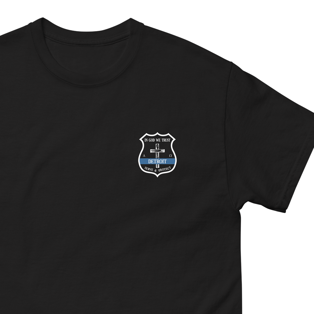 Cross Detroit Police Badge - Duty Tee