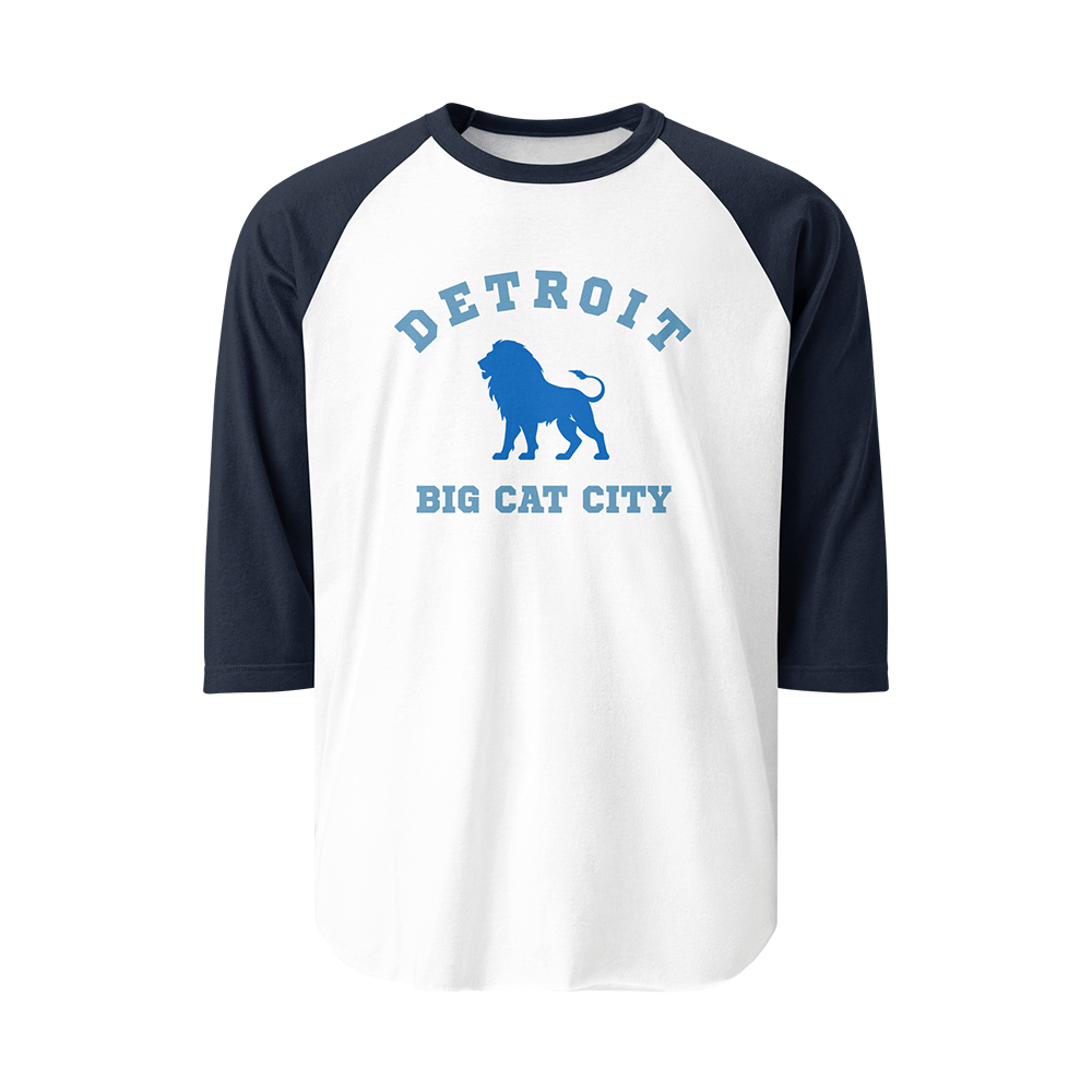 Detroit Lions "Big Cat City" Classic - 3/4 Sleeve Raglan Shirt