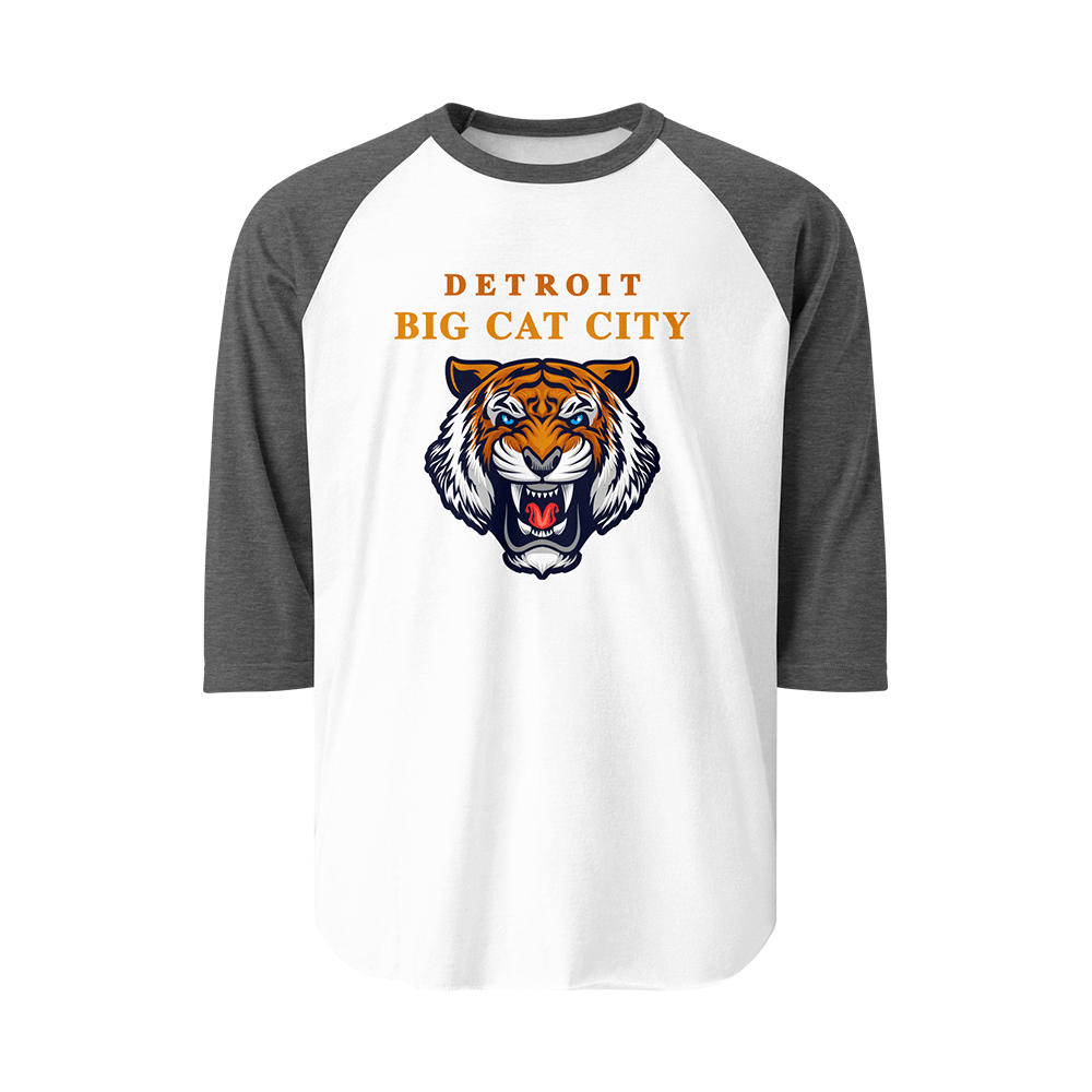 Tiger Roar "Big Cat City" - 3/4 Sleeve Raglan Shirt