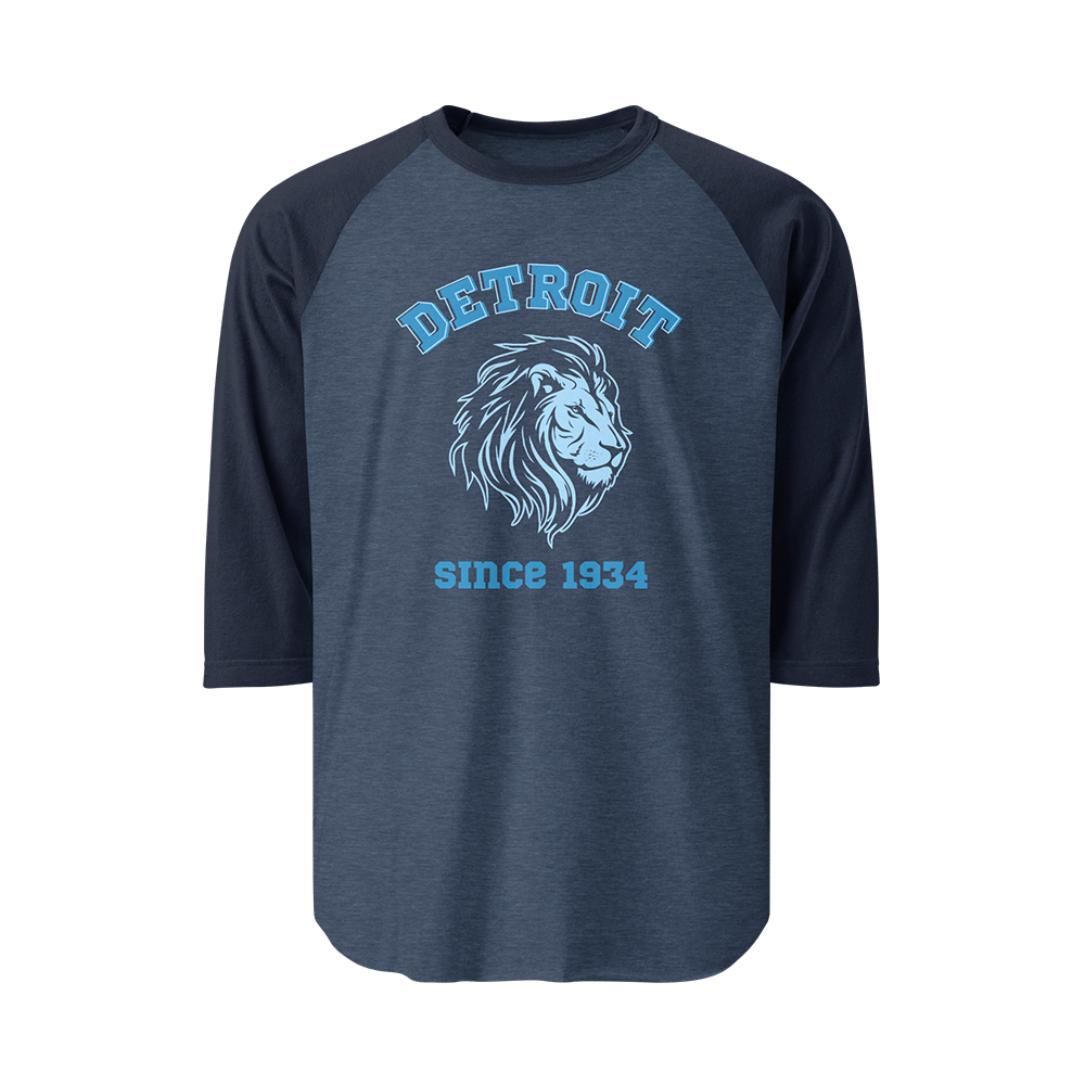 Detroit Lions Since 1934 - 3/4 Sleeve Raglan Shirt