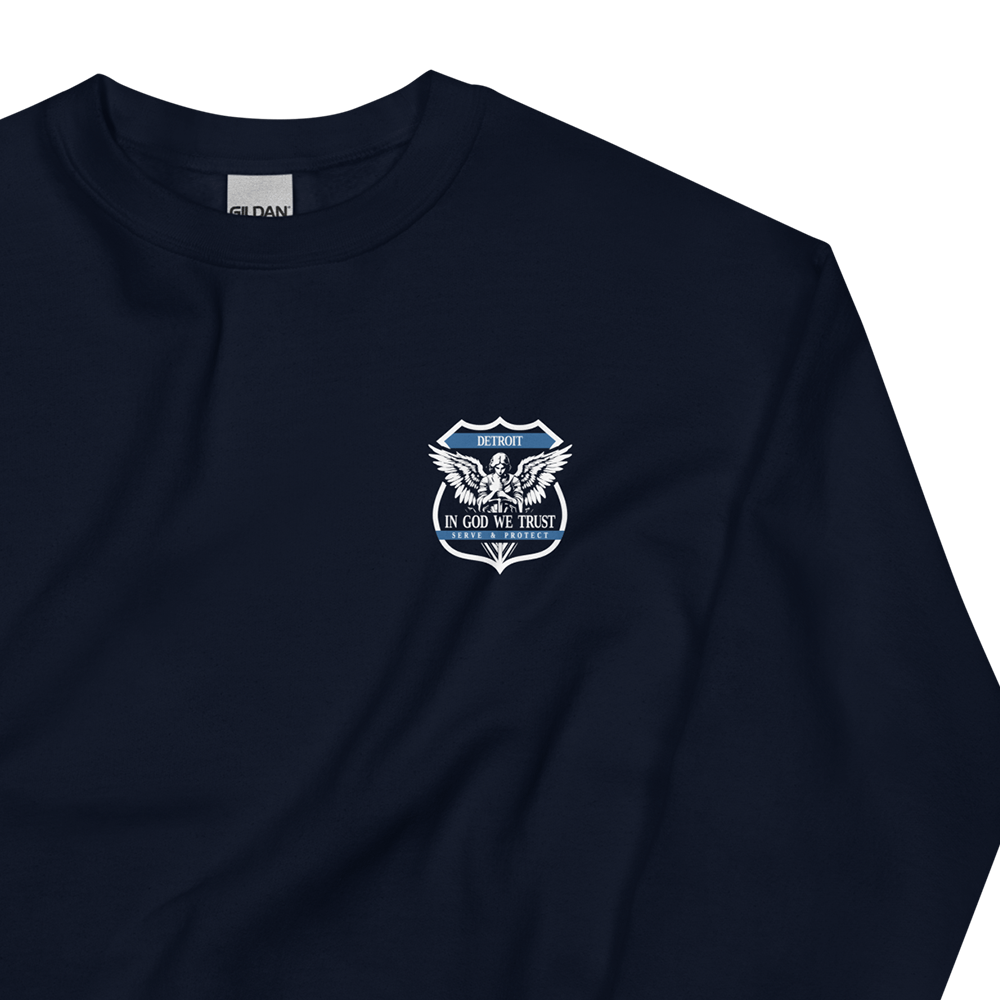 St. Michael the Archangel Detroit Police Badge - Duty Crewneck Sweatshirt