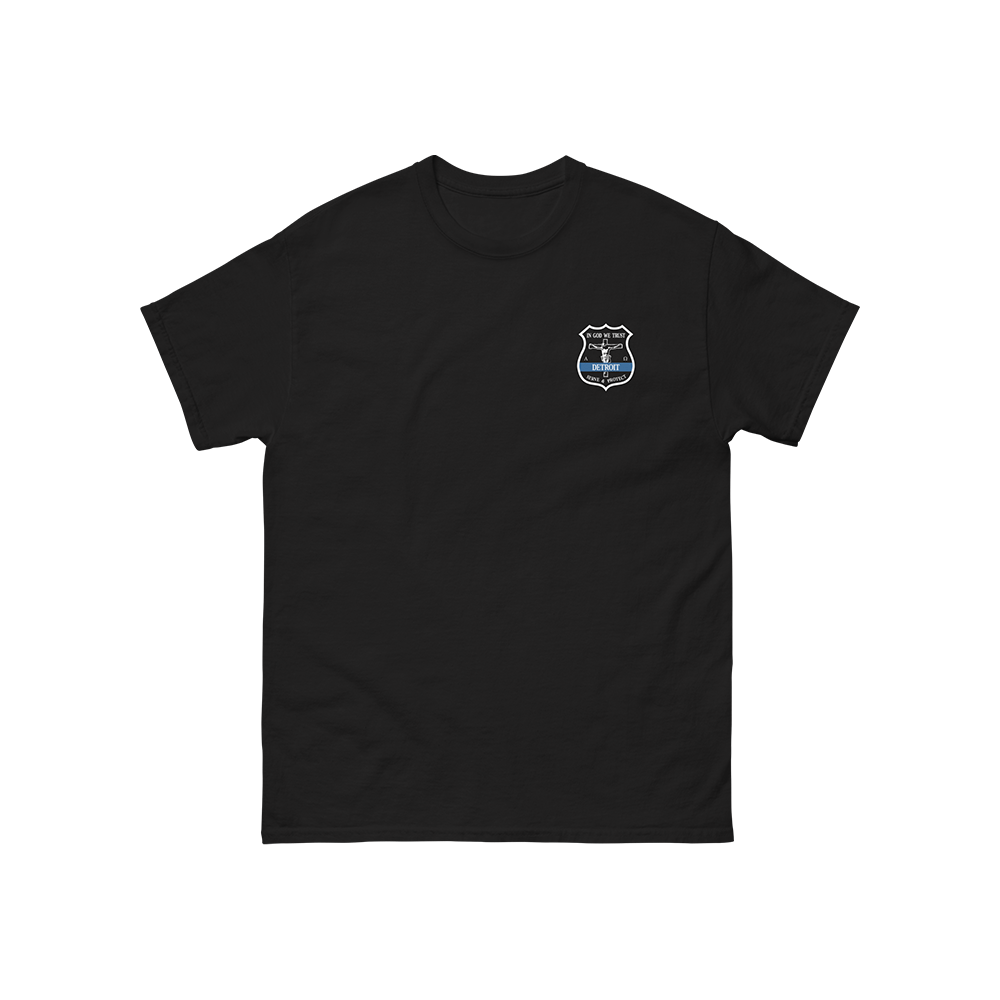 Crucifix Detroit Police Badge - Duty Tee