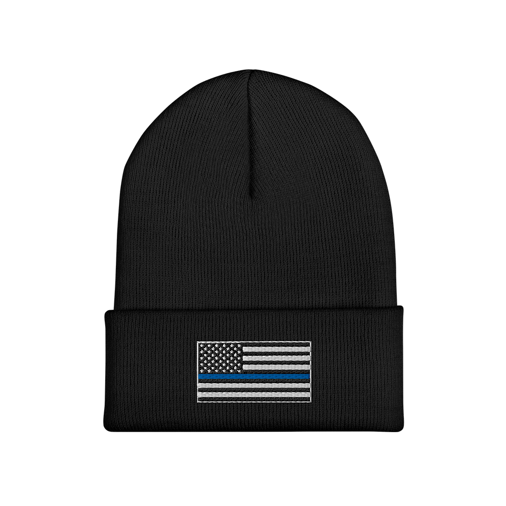 Thin Blue Line - Embroidered Beanie