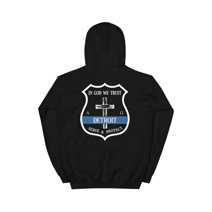 "In God We Trust" / "Serve & Protect" Cross Badge - Hoodie