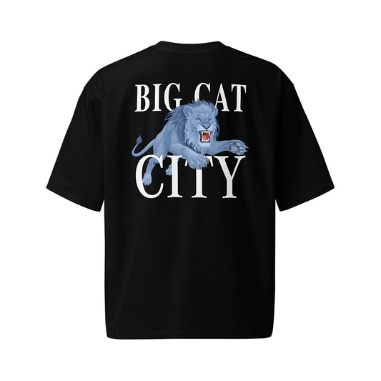 "Big Cat City" Lion Jump - Oversized Heavyweight Tee