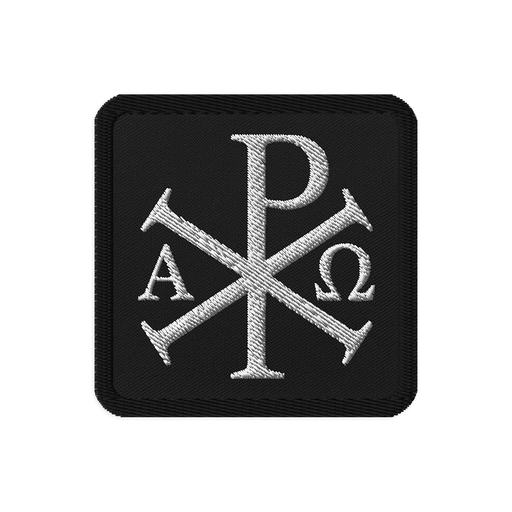 Chi Rho / Alpha Omega - Embroidered Patch