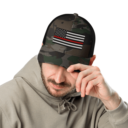 Thin Red Line - Camo Trucker Hat