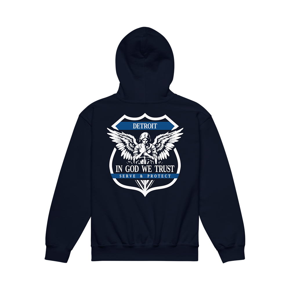 St. Michael "Serve & Protect" / "In God We Trust" Badge - Kids Hoodie