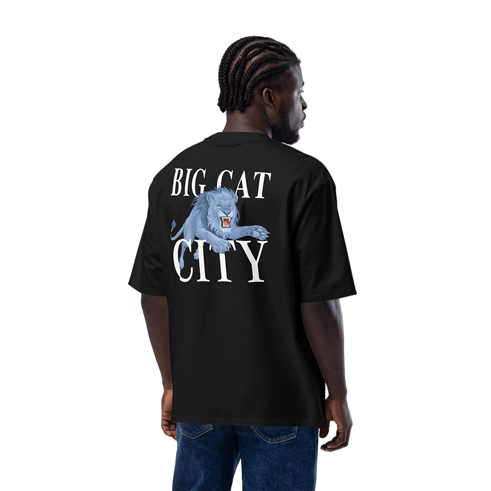 "Big Cat City" Lion Jump - Oversized Heavyweight Tee