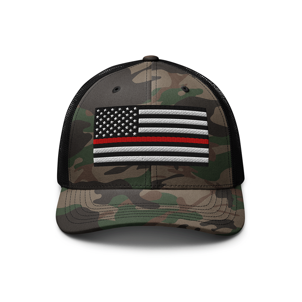 Thin Red Line - Camo Trucker Hat