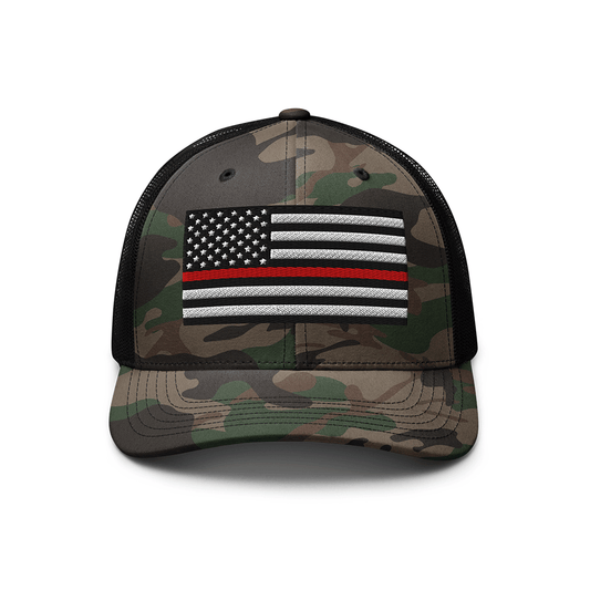 Thin Red Line - Camo Trucker Hat